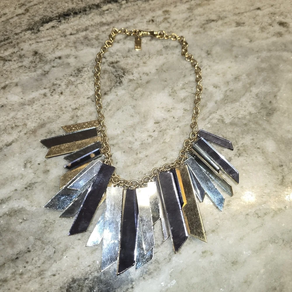 Coach Gold and Mirrored Brass Necklace/Bracelet Set